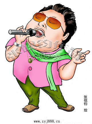 张砚钧名人漫画--歌手
