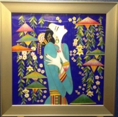 景泰蓝手工艺画(仰望)50*5