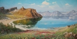 油画《白头山天池》车镇-功勋艺术家 160x100cm  (1.8万）