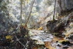 油画《密林中的溪水》具镇天（1.5万）160x100cm